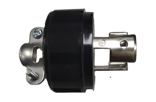 Panasonic 15A Twist Lock Plug with black heavy duty body and metal locking prongs for secure connections