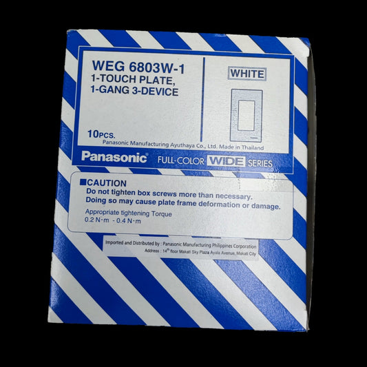 Panasonic 3 gang plate wide series white boxed 1 touch 1 gang 3 device wall switch plate