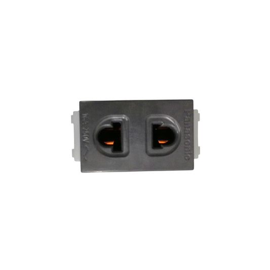 Black Panasonic universal outlet 16A double power socket for electrical connections