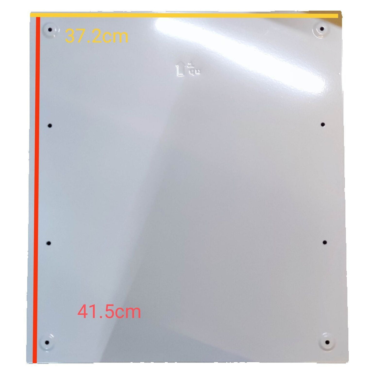 White metal enclosure for Panel Board 100A 1 Pole DZ158 with mounting holes and dimensions