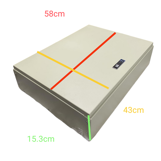 Schneider electrical Panel Board EZC100 Main 2Pole with dimensions 58cm by 43cm by 15.3cm