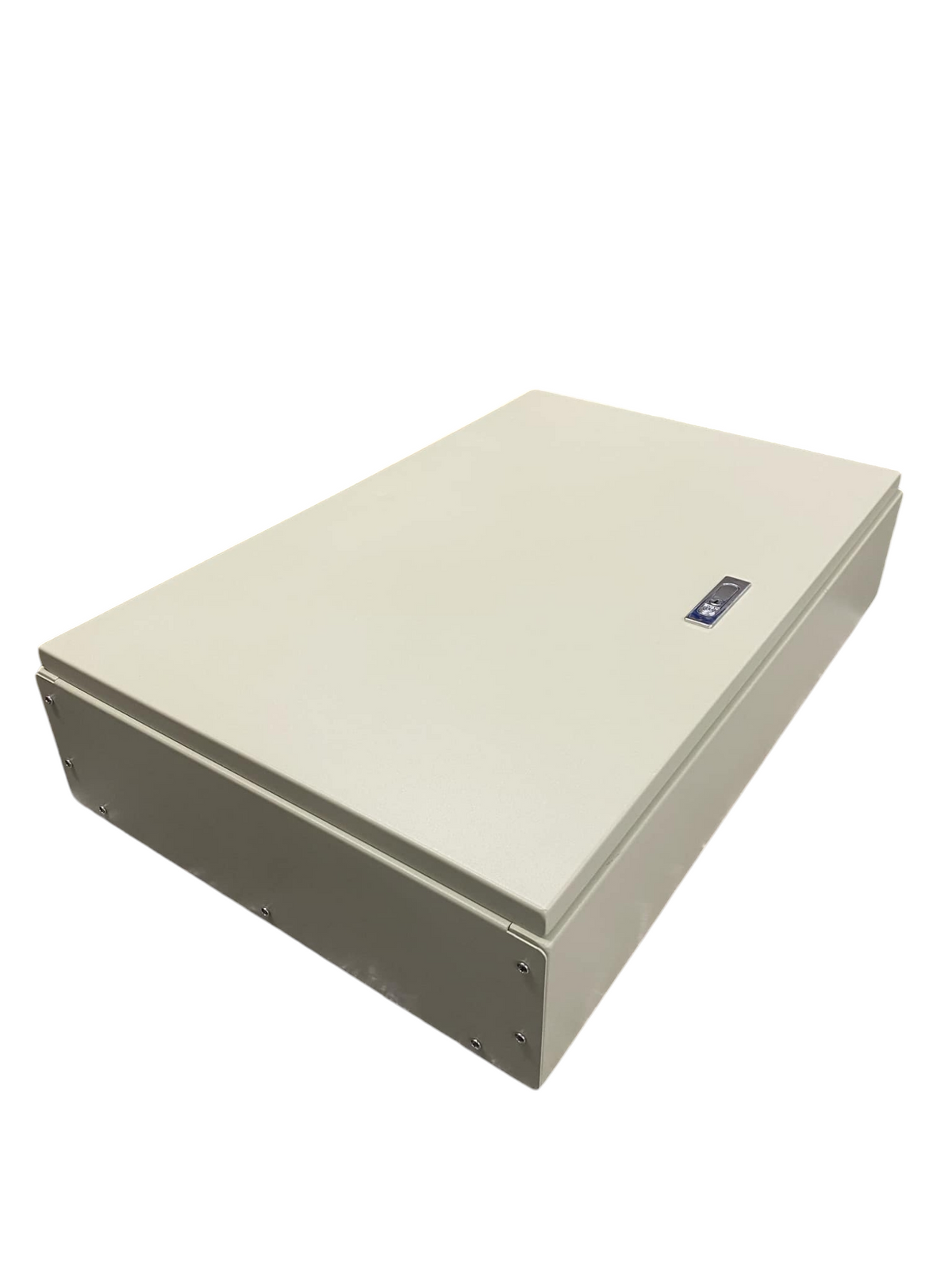 Schneider and Royu Panel Board EZC100H 100A 2 Pole electrical circuitry part in beige metal enclosure
