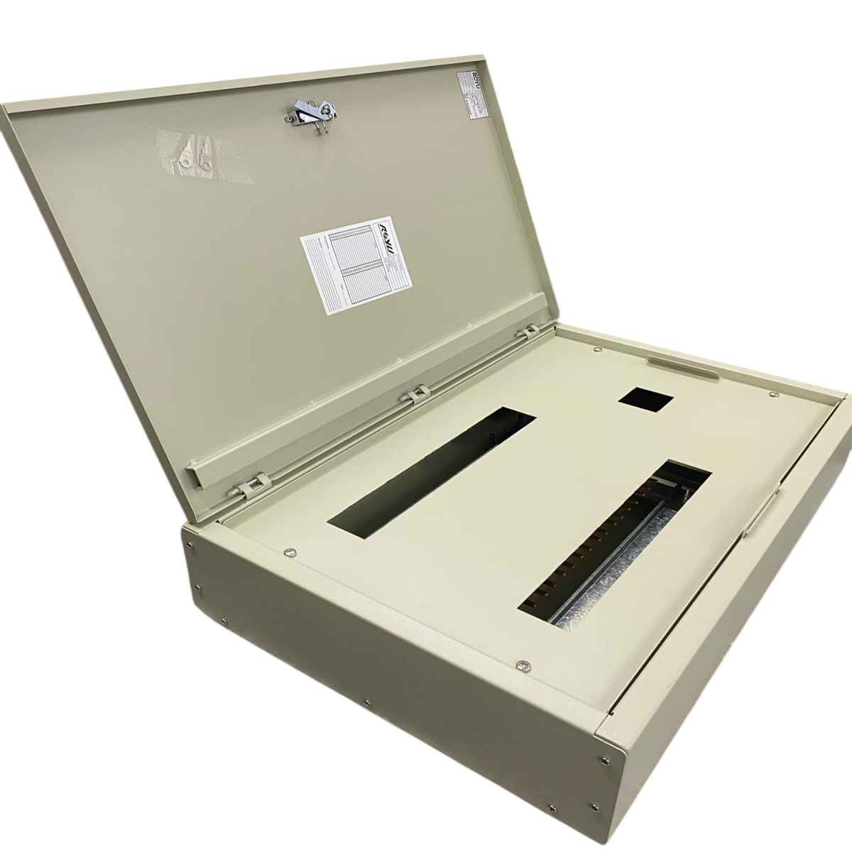 Schneider Panel Board EZC100H 80A 2 Pole Main electrical circuitry enclosure with open hinged cover