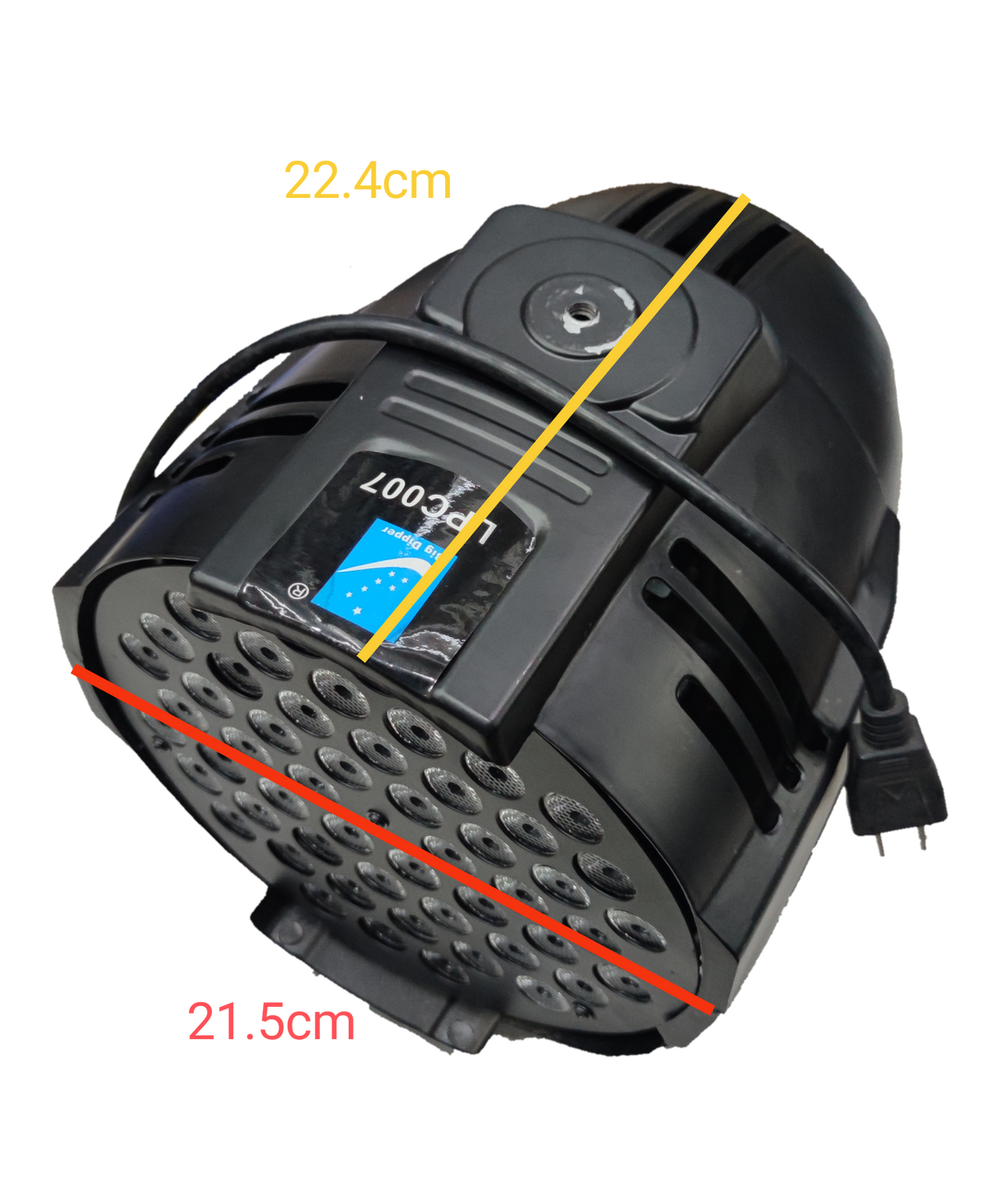 Black PAR LED 54 220V with DMX Signal Input stage light bulb with multiple LED lenses and power cable