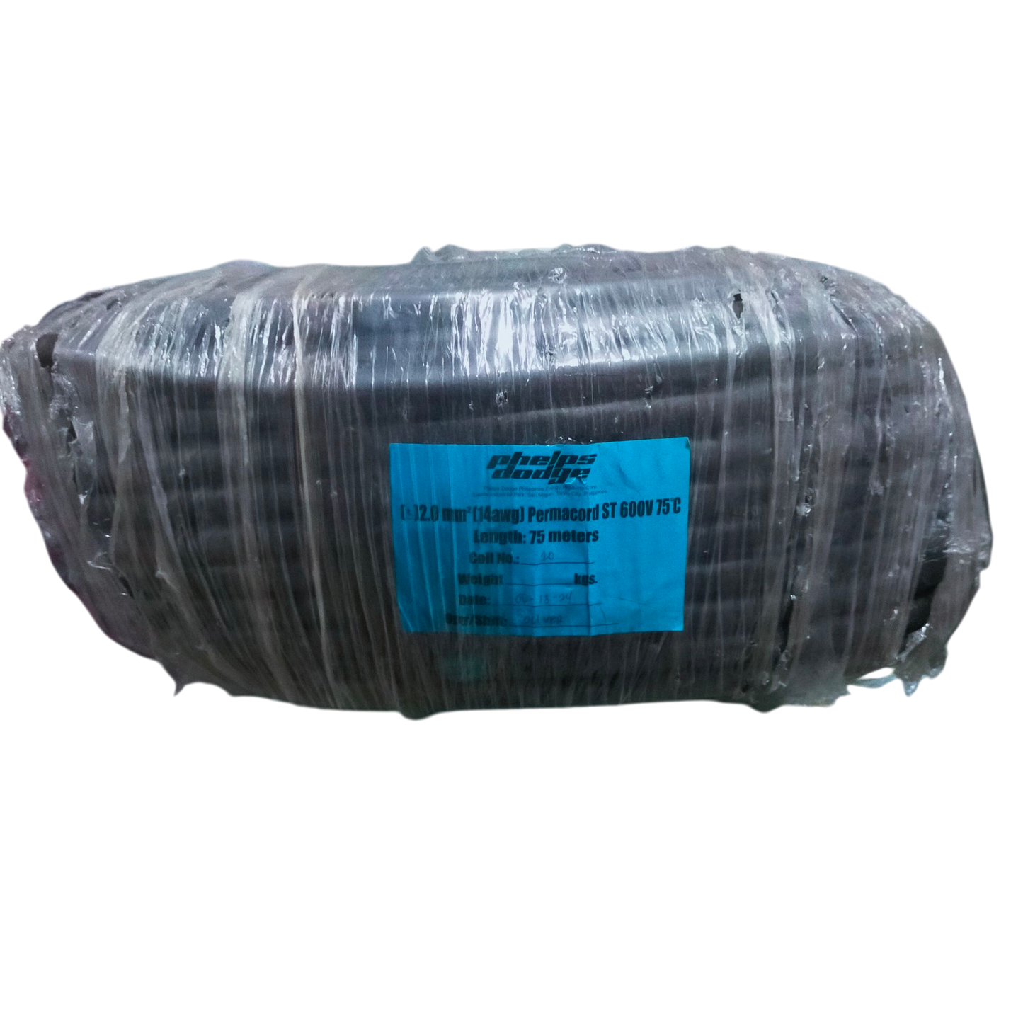 Phelps Dodge 2.0mm royal cord 3 core wire spool wrapped in plastic packaging