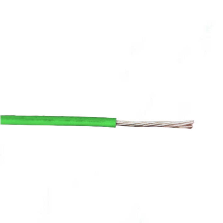 Phelps Dodge 2.0mm THHN AWG 14 green insulated electrical wire with exposed copper strands