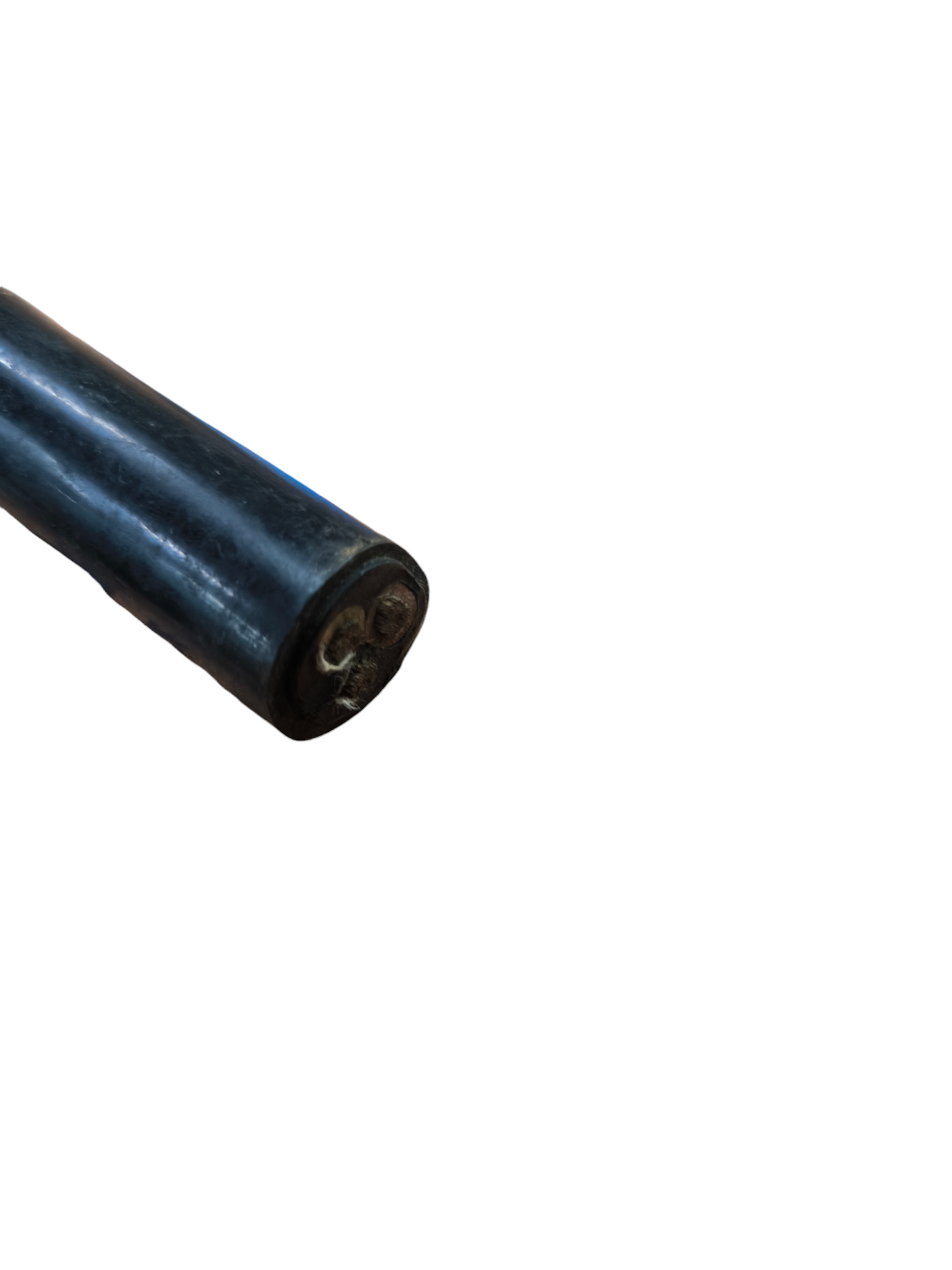 Phelps Dodge 30mm 3 core power cable black insulated electrical wire end view