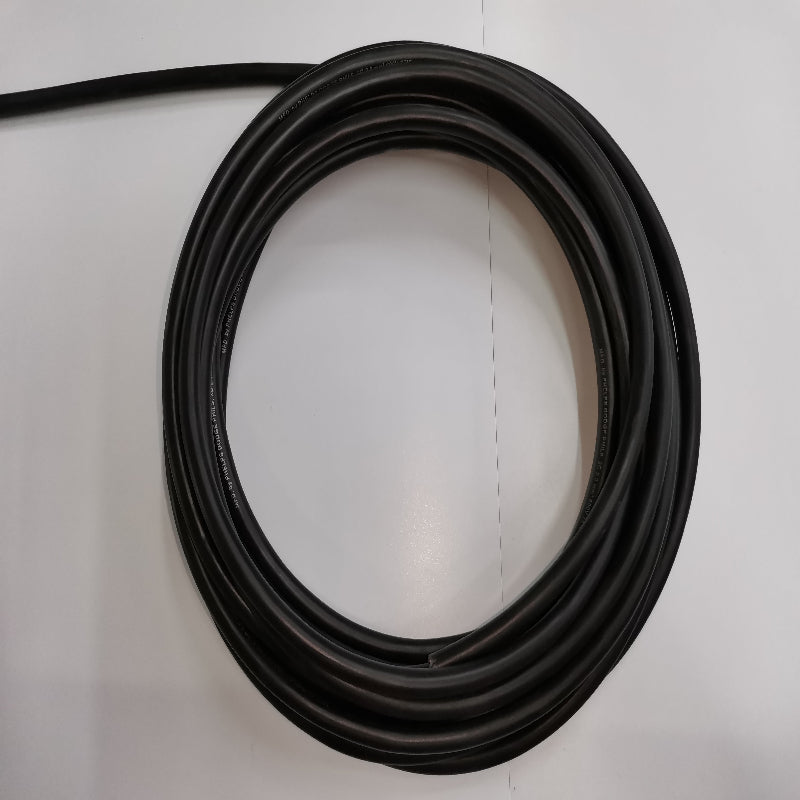 Coiled black Phelps Dodge perma cord wire for electrical and industrial applications