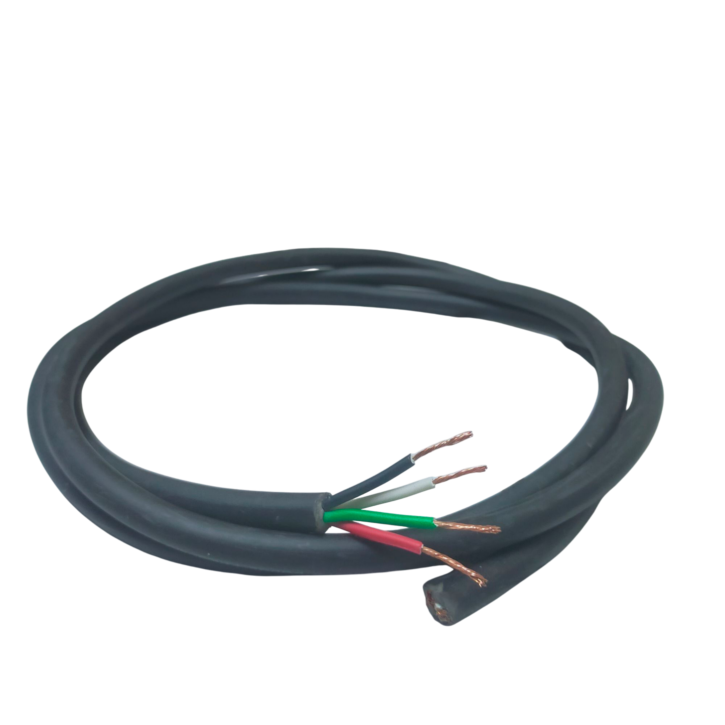 Phelps Dodge royal cord 0.75mm 4 core black electrical wire with exposed copper ends