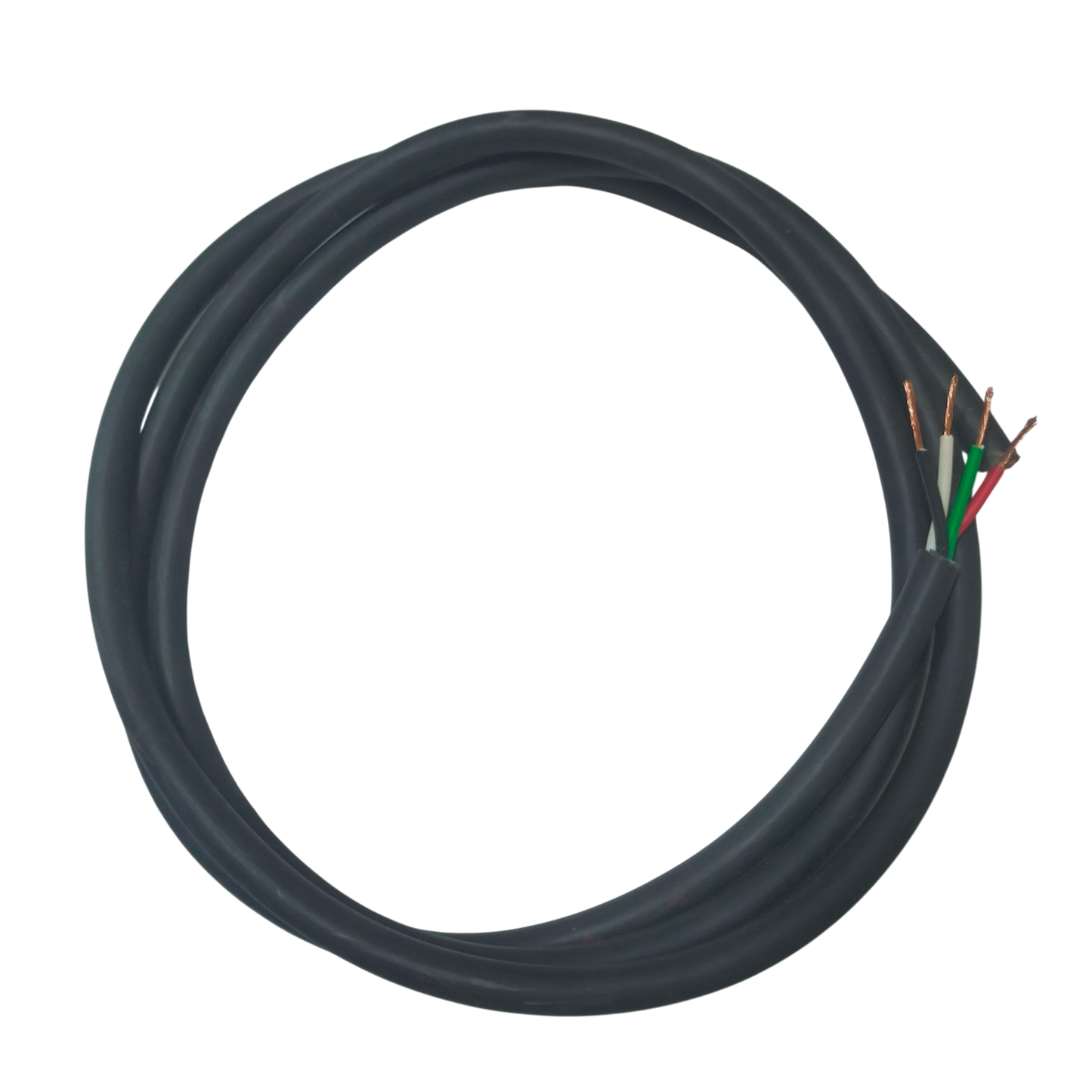 Phelps Dodge royal cord 0.75mm 4 core electrical wire with black insulation and exposed copper ends