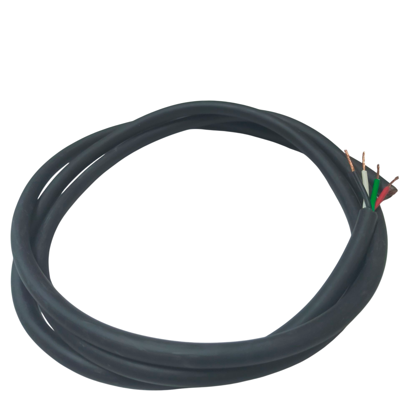 Phelps Dodge royal cord 0.75mm 4 core electrical wire with black insulation and exposed colored copper strands