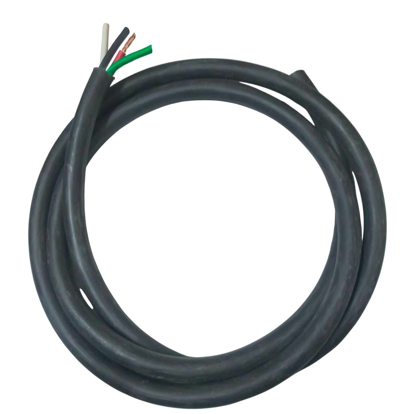 Phelps Dodge Royal Cord 8.0mm 4C black electrical wire with four colored internal leads