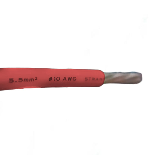 Philflex 5.5mm THWN Stranded wire Red with visible copper strands and insulation markings