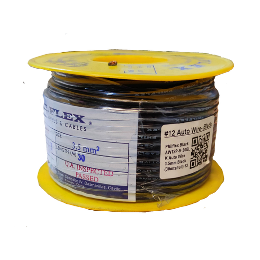 Philflex Autowire AWG #12 ( 3.5 mm) Automotive Wire Auto Wire Black