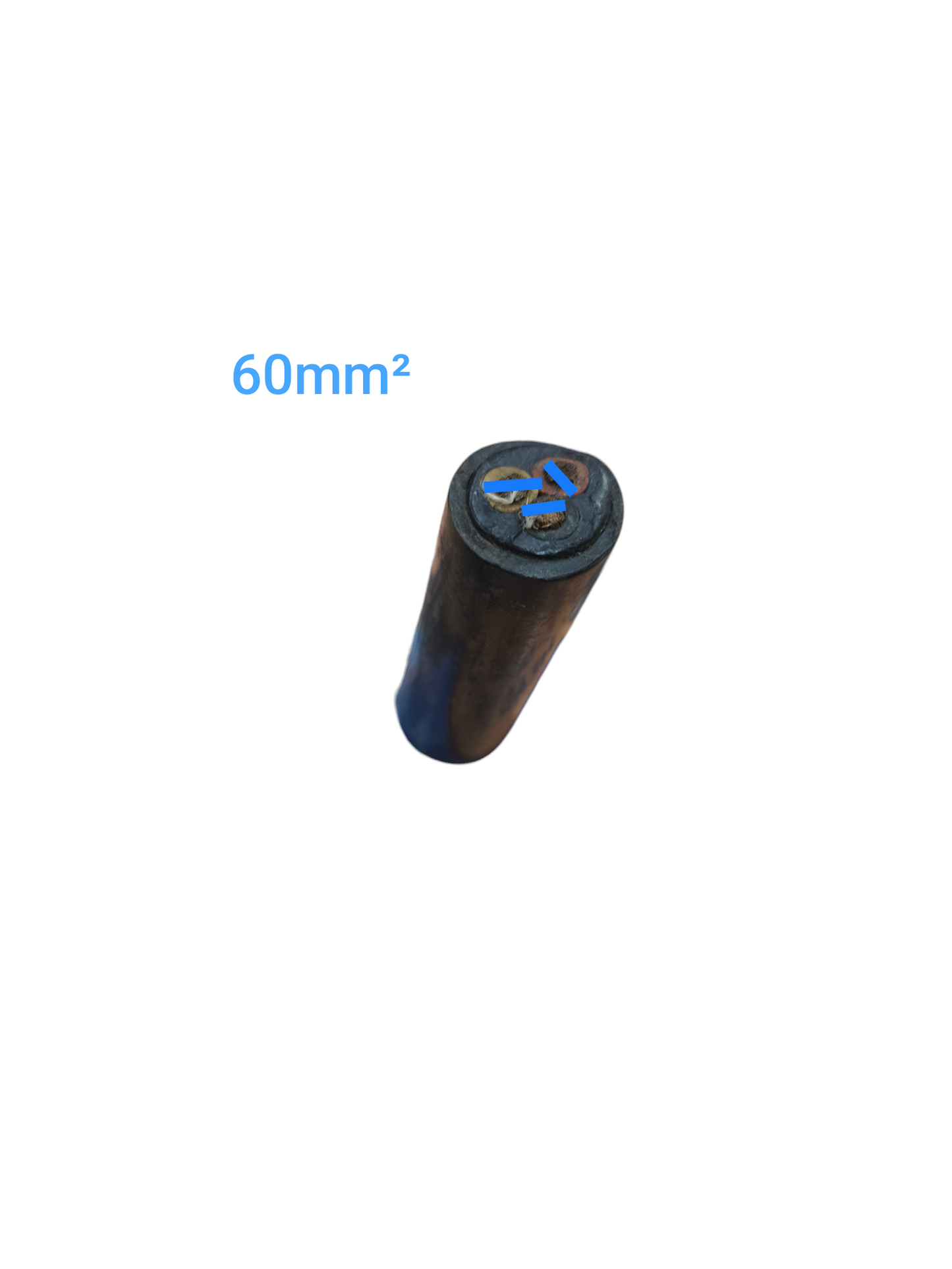 Philflex Royal Cord AWG 60mm 3 core power cable with black insulation and color-coded copper wires