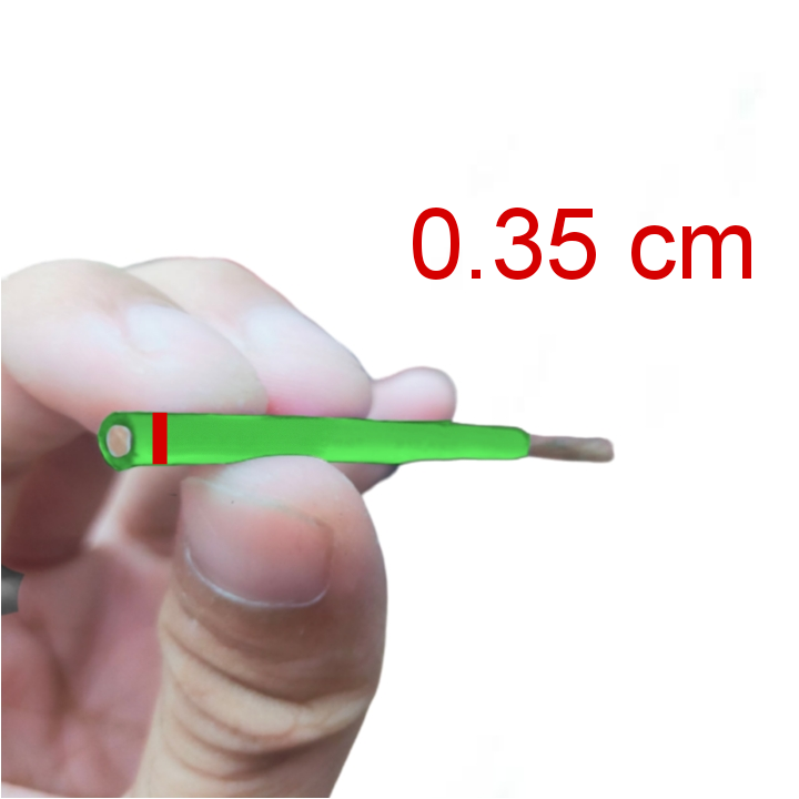 Philflex THHN AWG 12 Stranded Wire Green held between fingers showing wire thickness