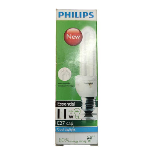 Philips 11W CFL Bulb E27 Daylight 6500K compact fluorescent bulb with energy saving and cool daylight
