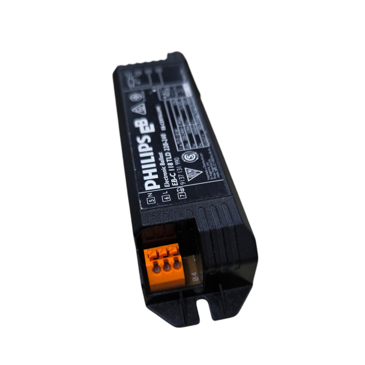 Philips 18W Electronic Ballast 220V black lighting installation accessory with orange connector
