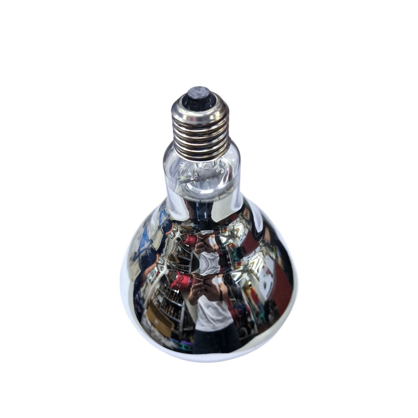 Philips 250W Infrared Bulb E27 220V with reflective silver surface and standard screw base
