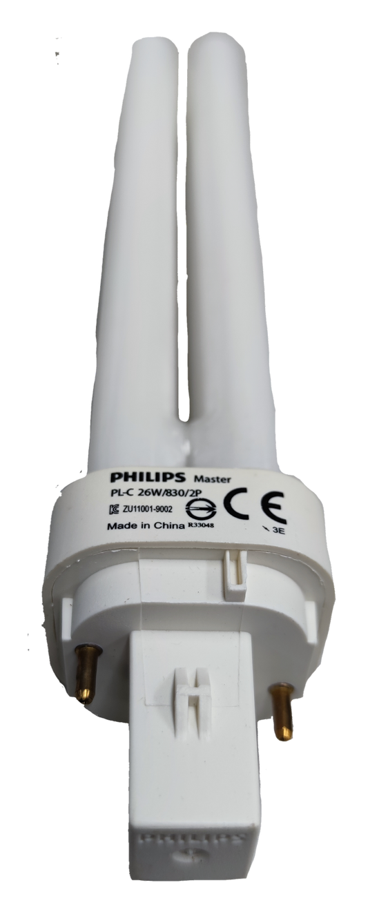 Philips 26W CFL Pinlight compact fluorescent bulb with two white tubes and bi-pin base