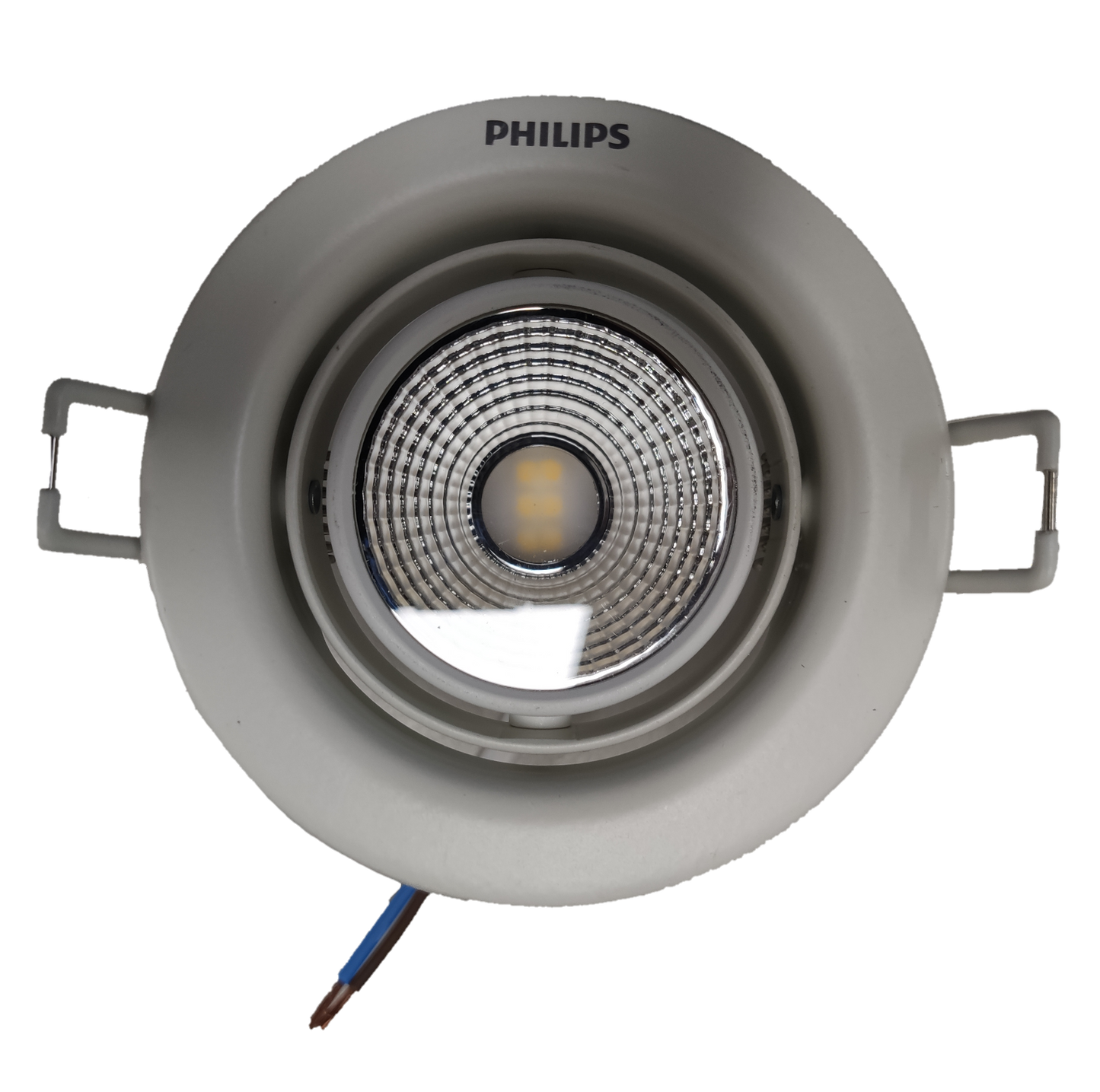 Philips 5W LED downlight 4000K white recessed ceiling light with reflector and mounting clips