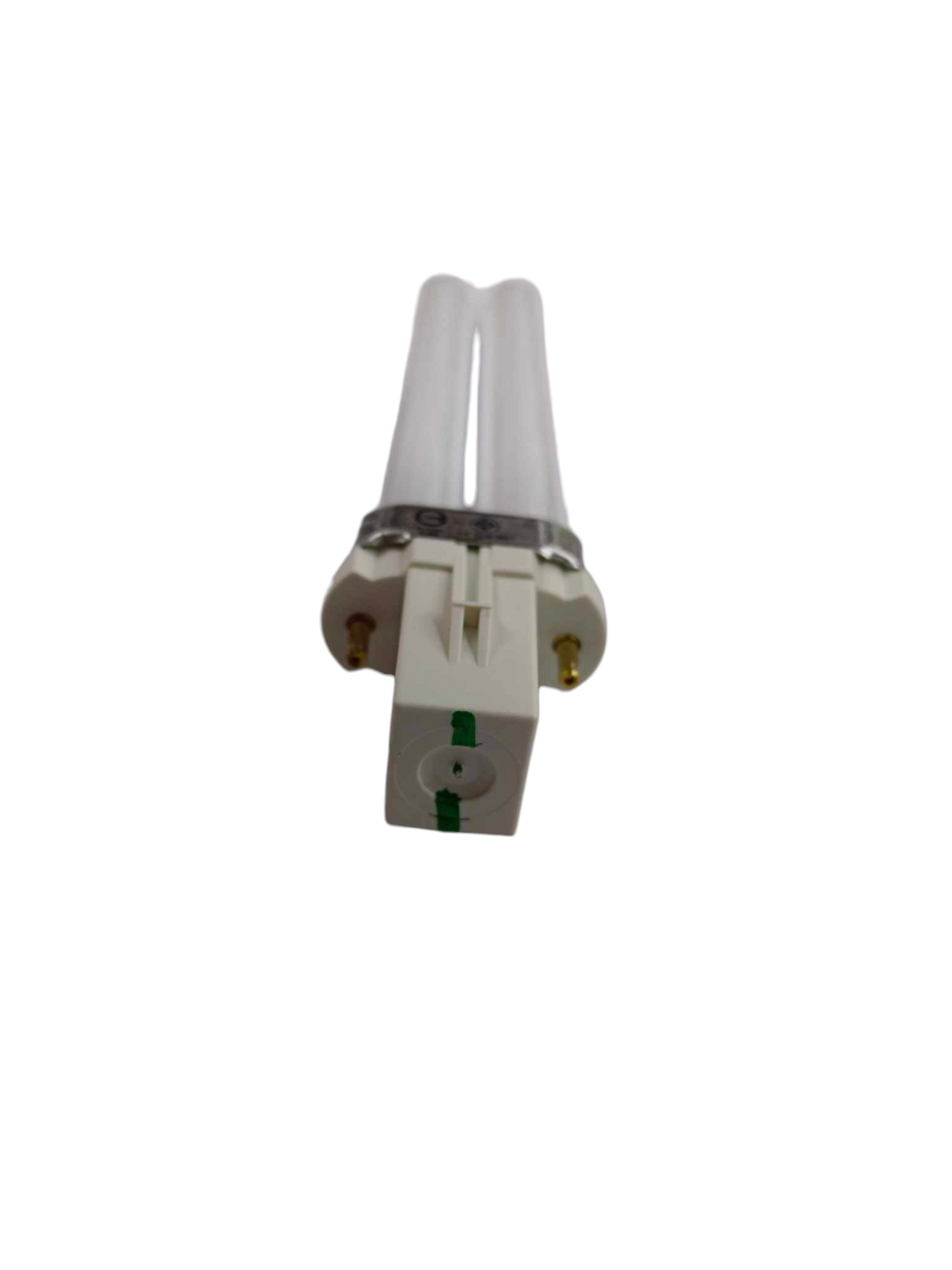 Philips 7W Pinlight Daylight G23 Socket compact fluorescent bulb with white base and dual tube design