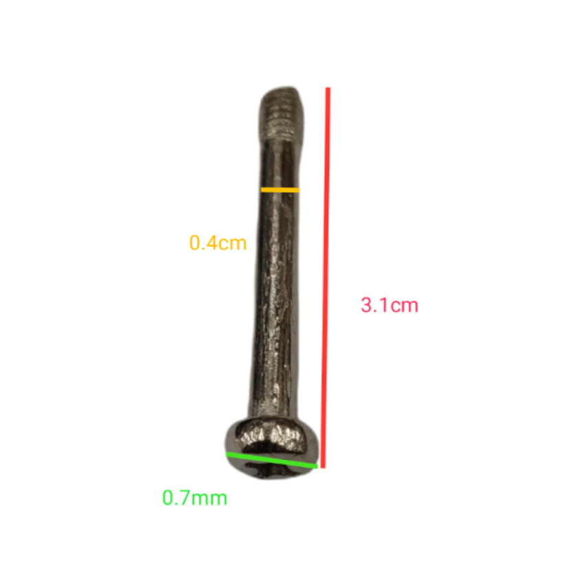 Local brand Philips Cross Positive Screw Long Screw Tip measuring 3.1 cm with metallic finish