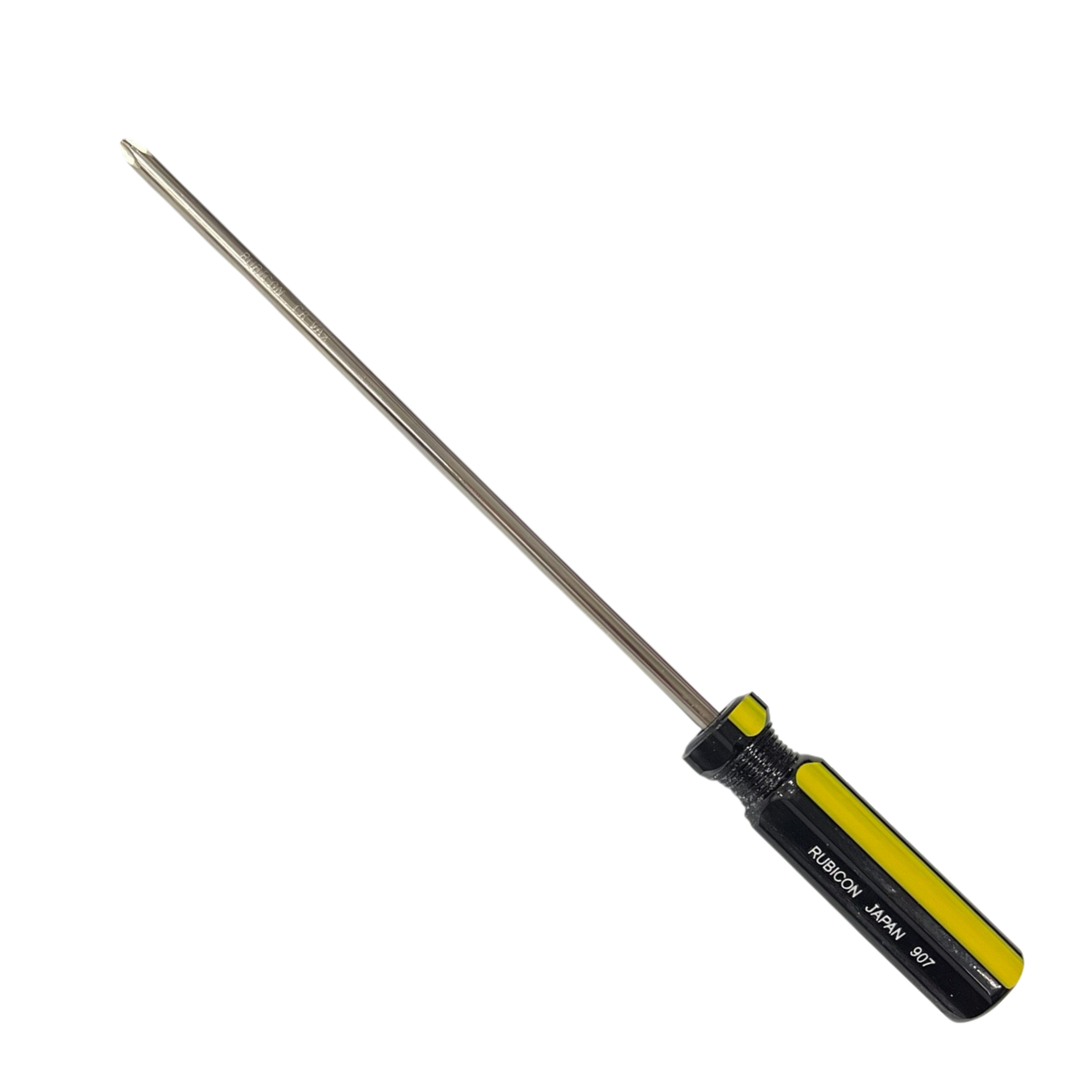 Rubicon Philips Head Screw Driver 907 200mm-6mm with black and yellow handle for precision fastening