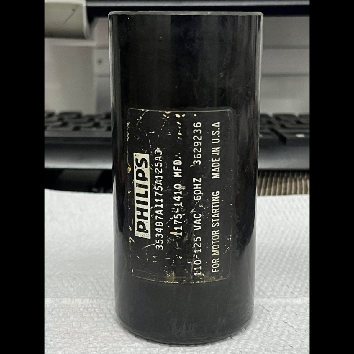Philips Starting Capacitor 1175-1410MFD black cylindrical motor starting capacitor electrical part