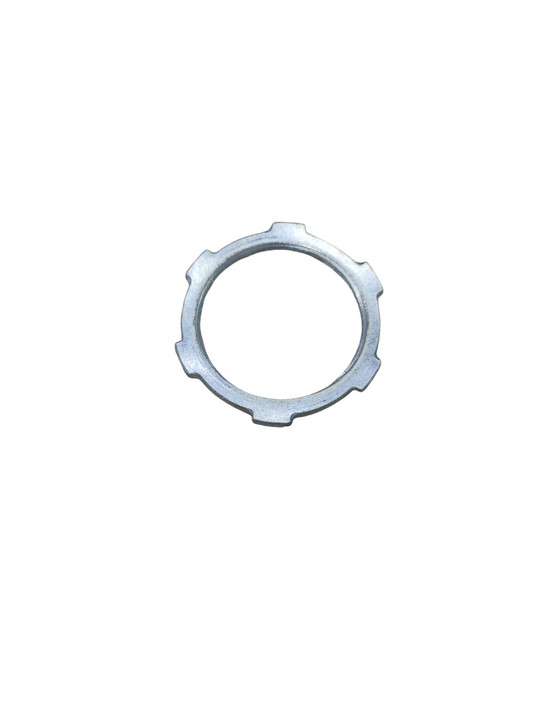 Locknut for RSC Pipe 110mm galvanized steel locking ring with six external tabs for conduit fittings