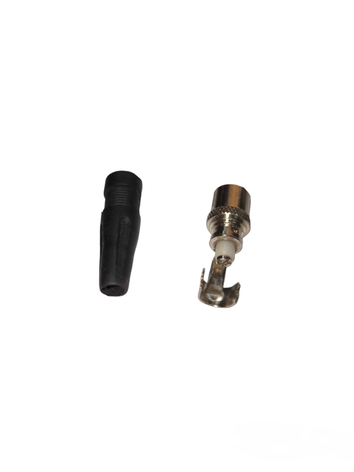 Plug with Rubber Boot for RG59 coaxial cable connector parts shown separately