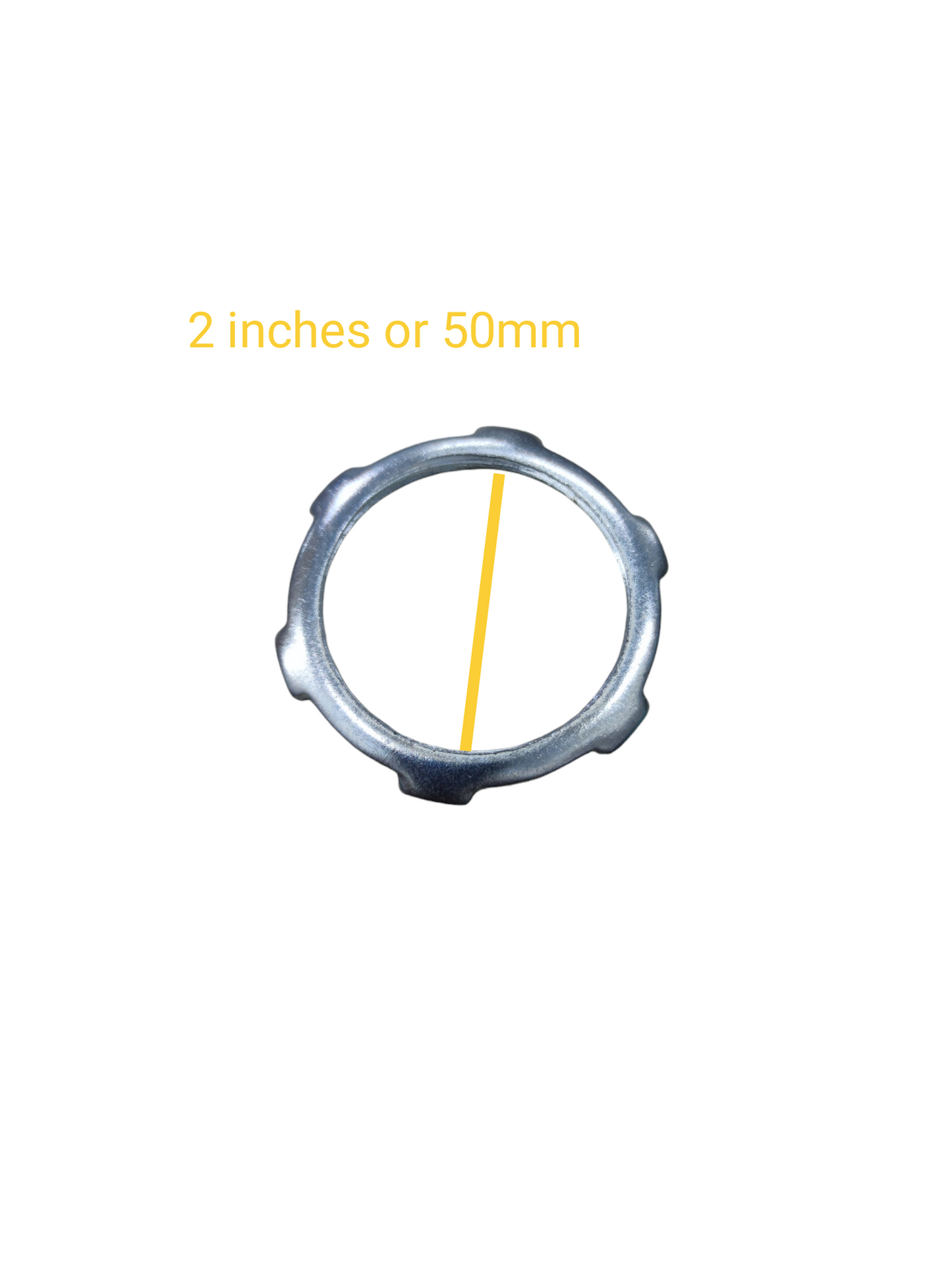 Locknut for RSC Pipes 15mm metal locknut ring for 2 inches 50mm conduit with scalloped edges