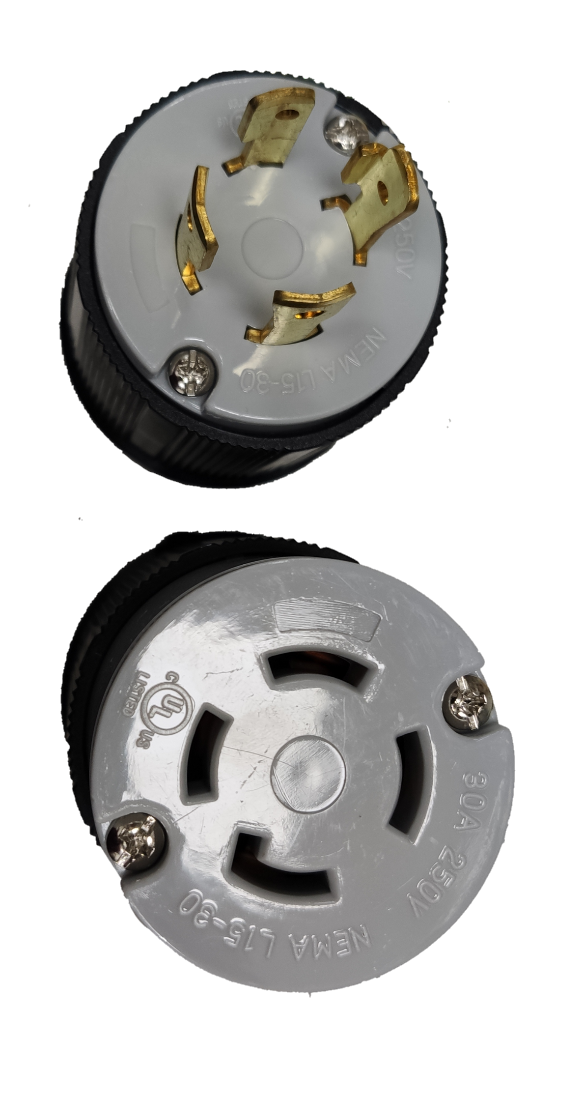Grippes NEMA L15 250V industrial connector heavy duty 3 phase locking plug and matching receptacle