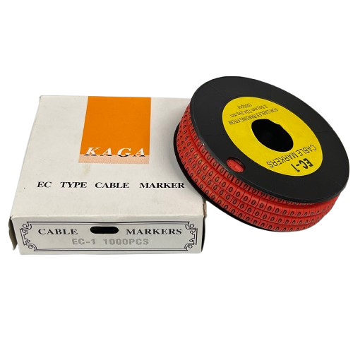 Grippes Cable Marker (0) Red 2.6mm to 4.2mm 1000pcs per Roll EC-1 Wire Tagging