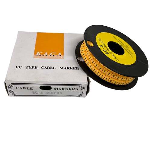 Cable "1" Marker 5.0mm to 7.2mm EC-3 Yellow, 350PCS Wire Tagging
