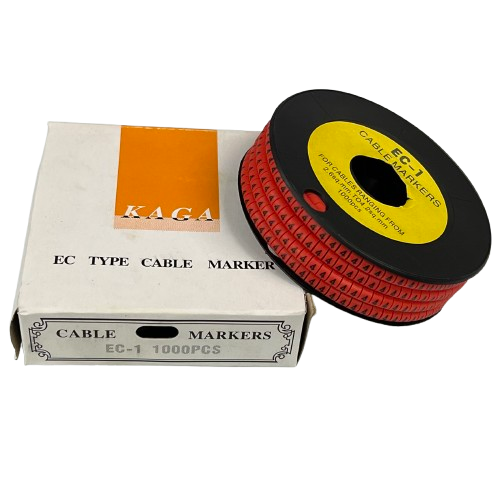 Grippes Cable Marker (4) Red - 4 2.6mm to 4.2mm 1000pcs per Roll EC-1 Wire Tagging