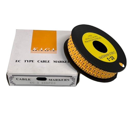 Cable "7" Marker 5.0mm to 7.2mm EC-3 Yellow, 350PCS Wire Tagging