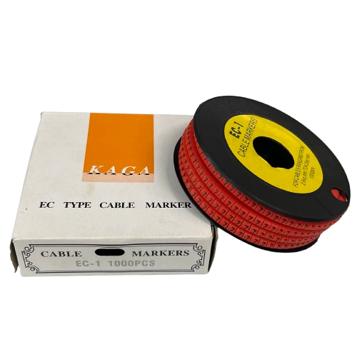 Grippes Cable Marker (7) Red 2.6mm to 4.2mm 1000pcs per Roll EC-1 Wire Tagging