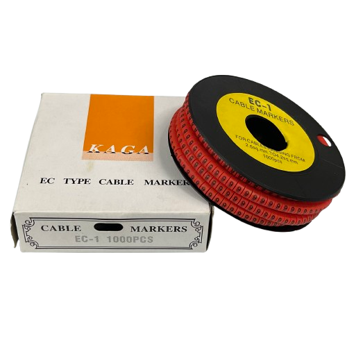 Grippes Cable Marker (9) Red 2.6mm to 4.2mm 1000pcs per Roll EC-1 Wire Tagging