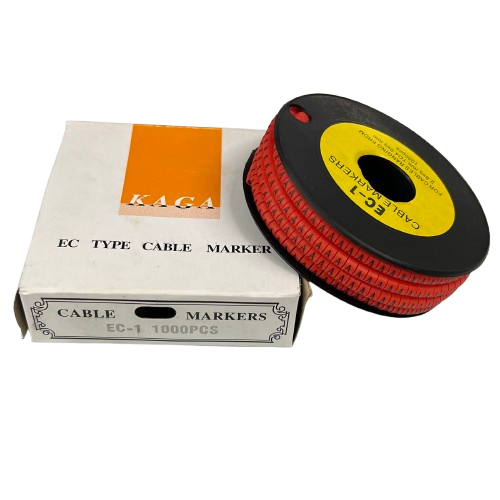 Grippes Cable Marker (A) Red 2.6mm to 4.2mm 1000pcs per Roll EC-1 Wire Tagging