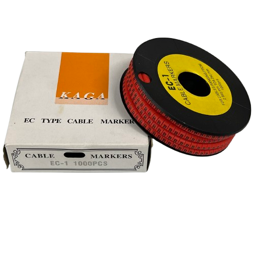Cable Marker (B) Red 2.6mm to 4.2mm 1000pcs per Roll EC-1 Wire Tagging