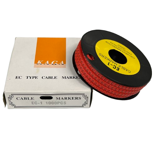 Cable Marker Red - G, 2.6mm to 4.2mm 1000pcs per Roll EC-1 Wire Tagging