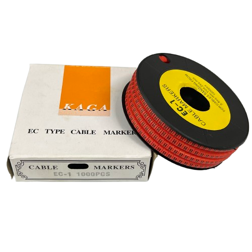 Cable Marker Red - H, 2.6mm to 4.2mm 1000pcs per Roll EC-1 Wire Tagging