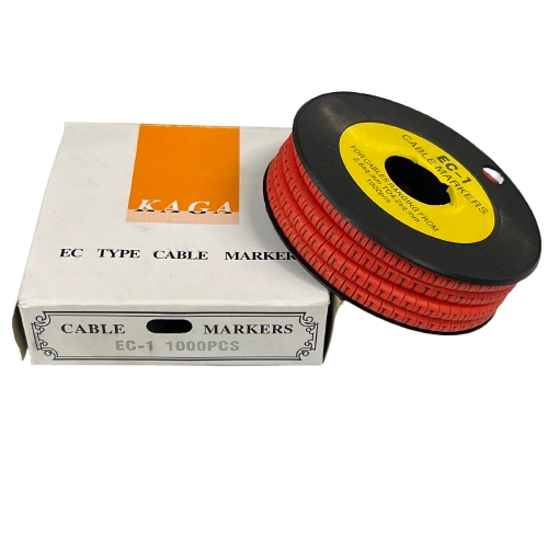Cable Marker Red - I, 2.6mm to 4.2mm per Roll EC-1, 1000PCS Wire Tagging