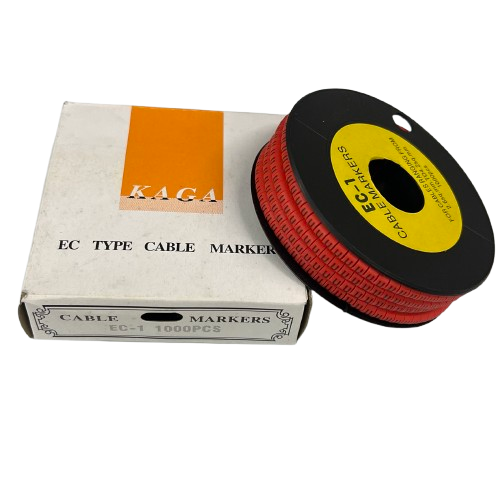 Cable (U) Marker Red 2.6mm to 4.2mm 1000pcs per Roll EC-1 Wire Tagging