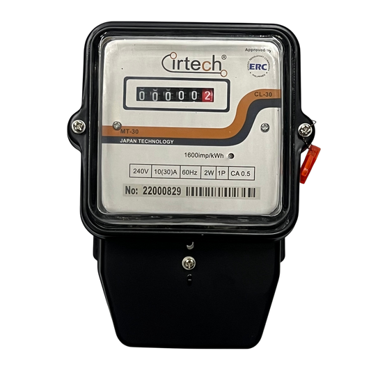 Cirtech KWH Meter 10(30A) 2W Single Phase, Submeter 2 Wire Single Phase Analog