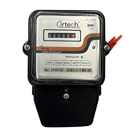 Cirtech KWH Meter 60A 2W Single Phase Submeter 2 Wire Single Phase Analog