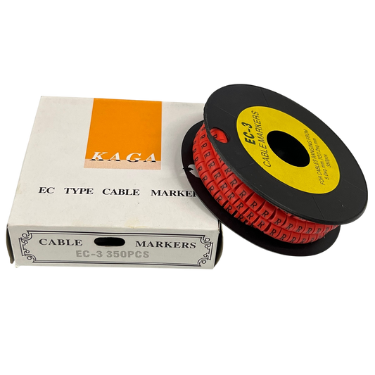 Grippes (R) Cable Marker Red 5.0mm to 7.2mm 350pcs Wire Tagging