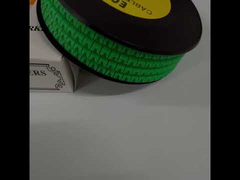 Cable "A" Marker EC-1 Green 2.6mm to 4.2mm 1000pcs 1 Roll EC-1G(A)