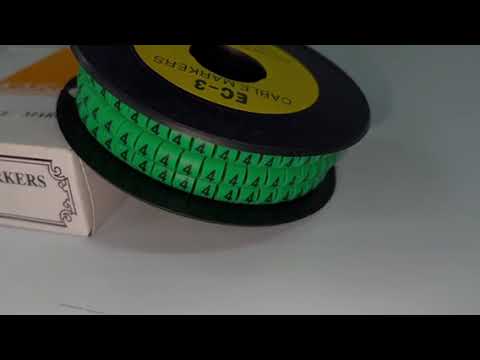 Cable "4" Marker 5.0mm to 7.2mm Green EC-3G, 350pcs